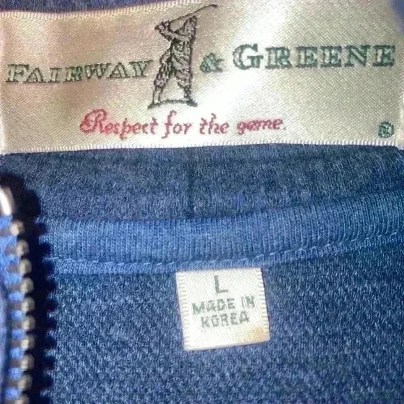 Fairway & Greene quarter zip luxury pullover size Large Pristine - Picture 6 of 12
